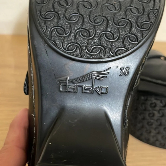 Dansko Women's Western Clogs Sz 6 Black Leather Button Professional Work Shoes - Picture 11 of 16